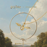 Harry Potter x FANCIME Goldener Schnatz Halskette aus Sterlingsilber