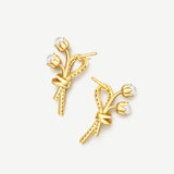 Nature-Inspired Lily of the Valley Bouquet Dainty Silver Earrings