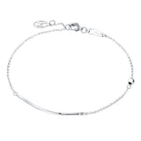 Smile Horizontal Line Platinum Bracelet