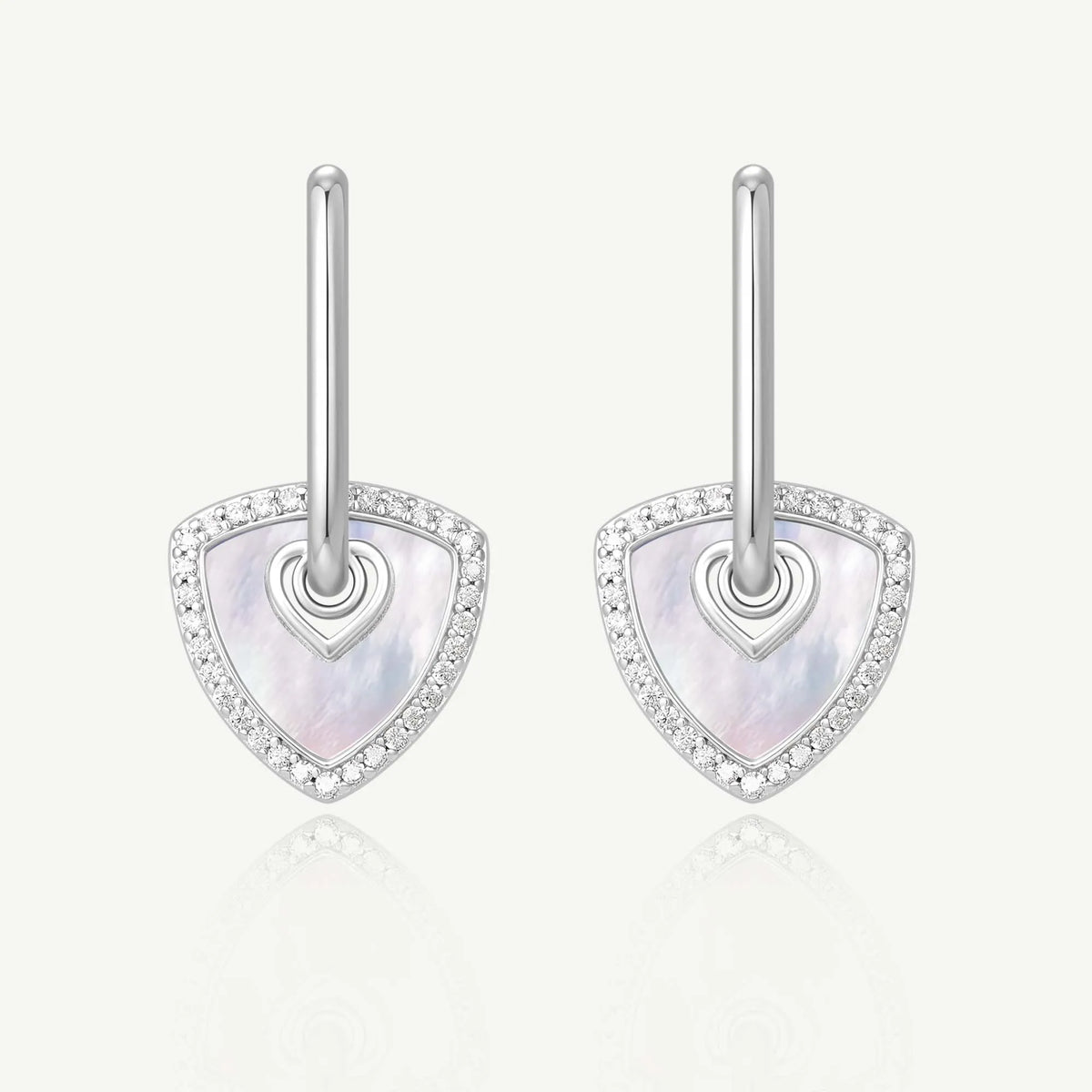 Trinity Signature Earrings Mother Pearl