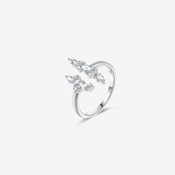 FANCIME “Wisteria Reverie” Flower Sterling Silver Ring Main