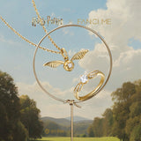 Harry Potter x FANCIME Golden Snitch Silver Ring