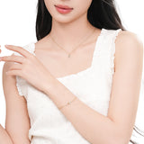 Promise Lock Silver Pendant Bracelet