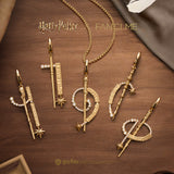 Harry Potter x FANCIME Harry Potter Wand Charm Necklaces, Silver