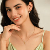 Nature-Inspired Lily of the Valley Bouquet Dainty Silver Necklace