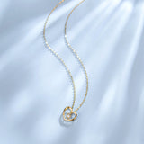 "True Love" 18K Yellow Gold Dazzling Heart Necklace With Diamond 0.05CTTW