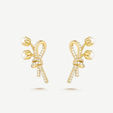 Nature-Inspired Lily of the Valley Bouquet Dainty Silver Earrings