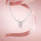 FANCIME "Heart Kiss" Sugar Bow Silver Necklace