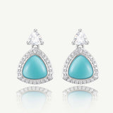 Trinity Essential Silver Earrings in Turquoise
