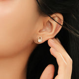 Promise Lock Silver Earrings