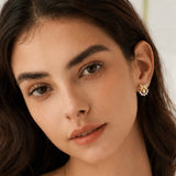 Nature-Inspired Lily of the Valley Dainty Silver Earrings