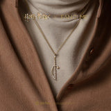 Harry Potter x FANCIME Dumbledore Elder Wand Charm Necklaces, Gold