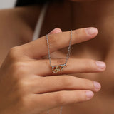 Molten Love BFF Letter Necklace in Sterling Silver