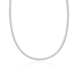 FANCIME Chic Sterling Silver Classic Snake Chain Necklace