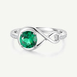 Infinite Embrace Promise Ring In Emerald