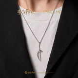 Harry Potter x FANCIME Dumbledore Elder Wand Charm Necklaces, Silver