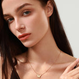 FANCIME "Dreamy Butterfly" 14K Yellow Gold Necklace