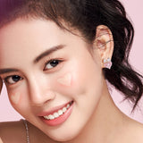 FANCIME "Bow For Princess" Pink Heart Sterling Silver Earrings