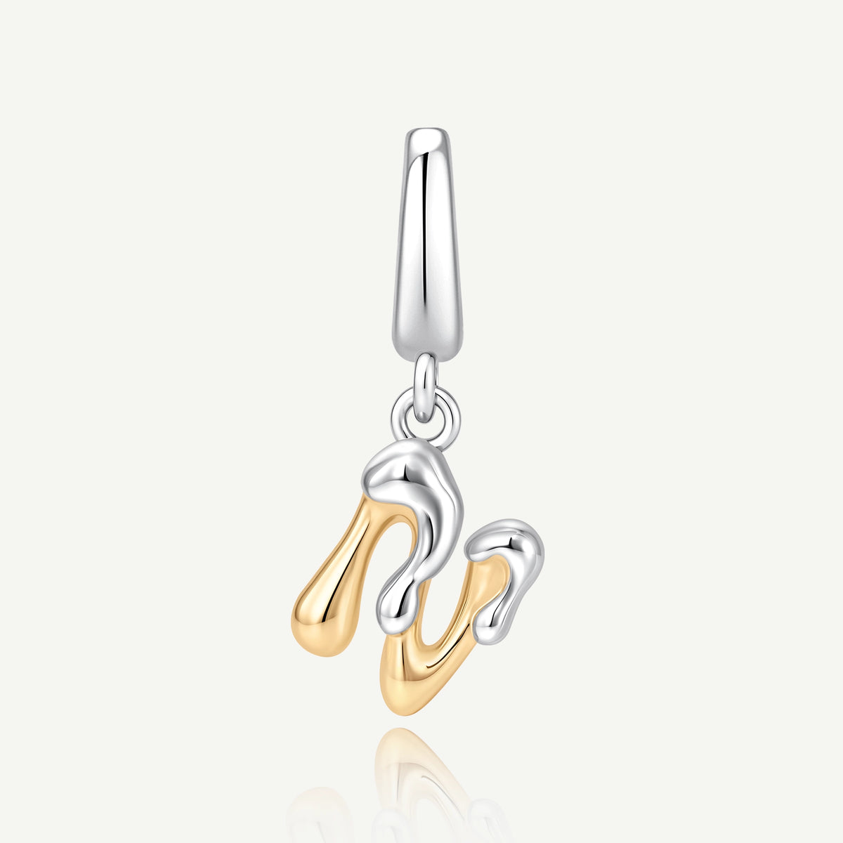 Molten Love Initial Charm Letter N Sterling
