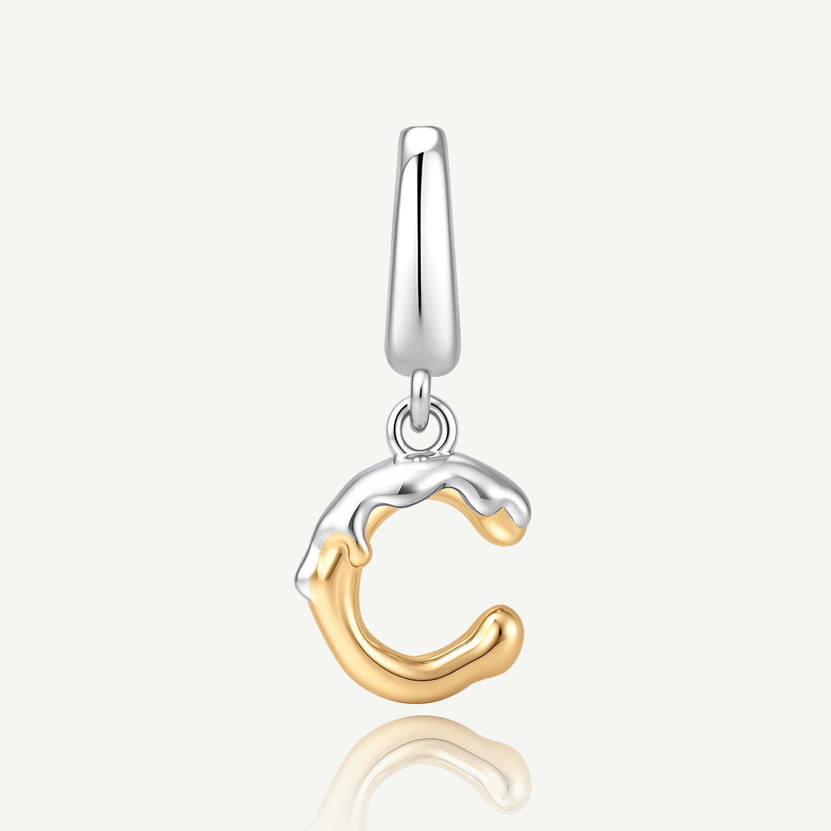 Molten Love Initial Charm Letter C Sterling