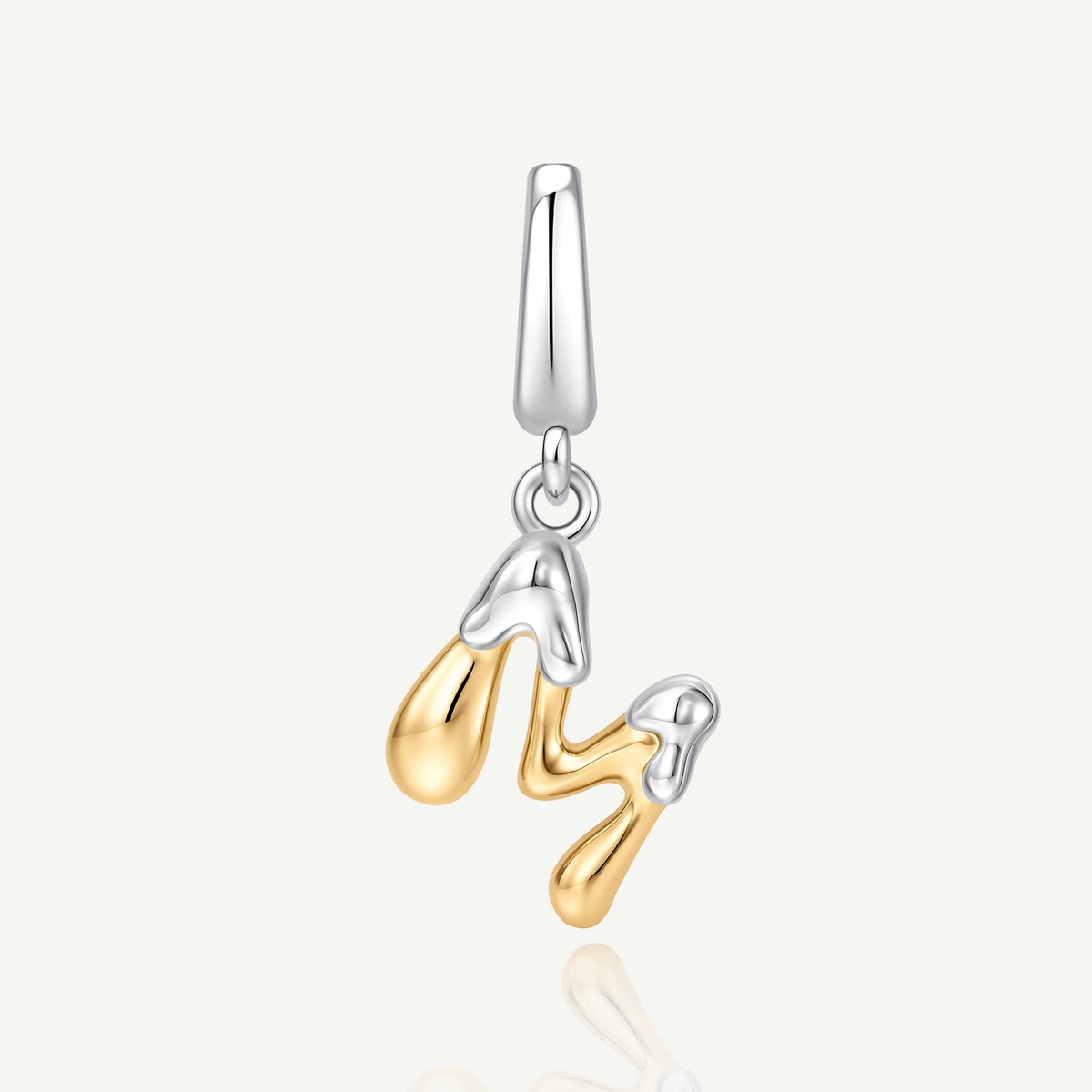 Molten Love Initial Charm Letter M Sterling