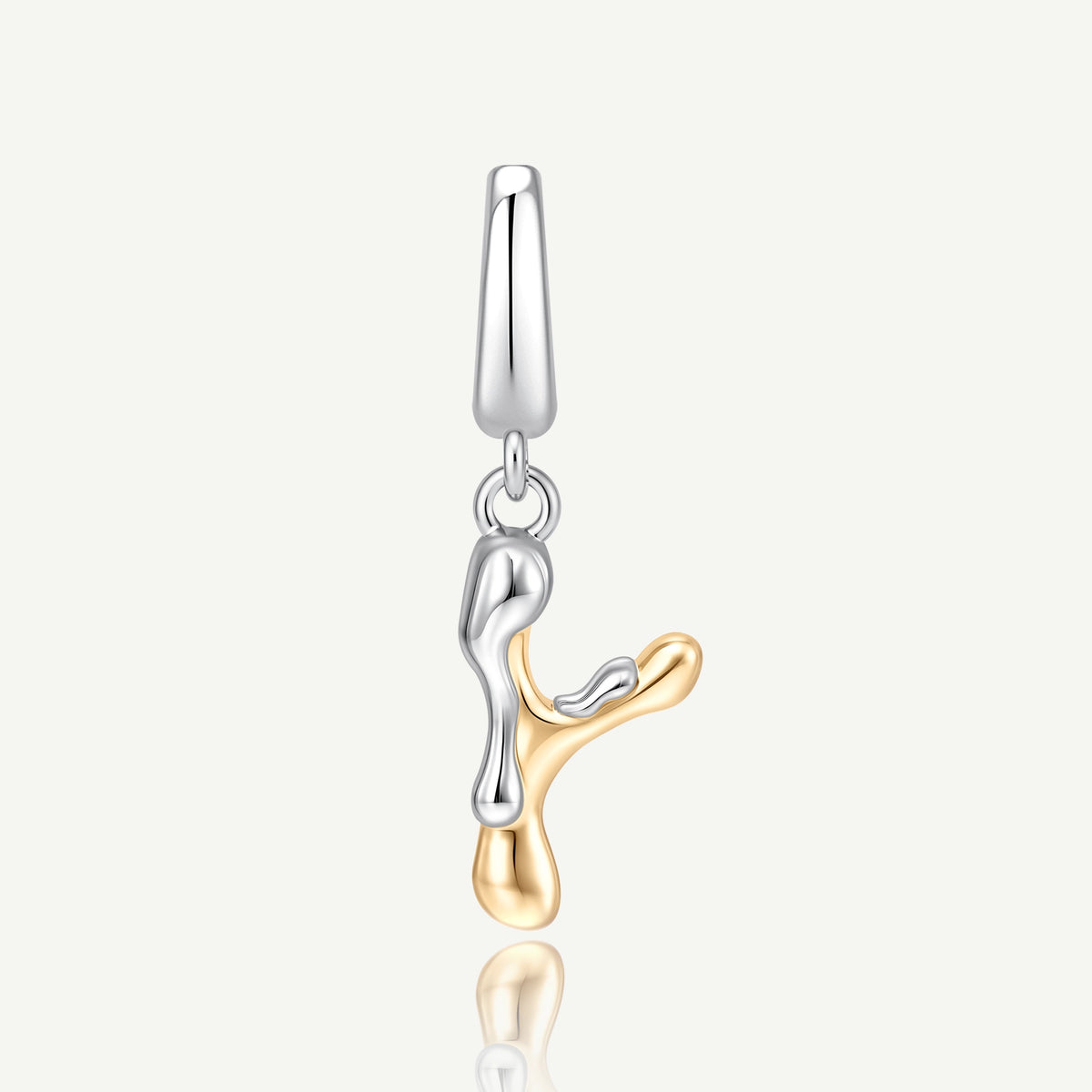 FANCI.ME Sterling Silver Initial Charm Letter Y
