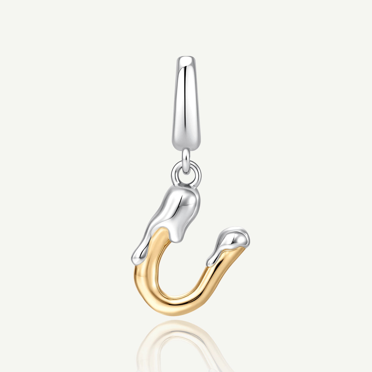 Molten Love Initial Charm Letter U Sterling