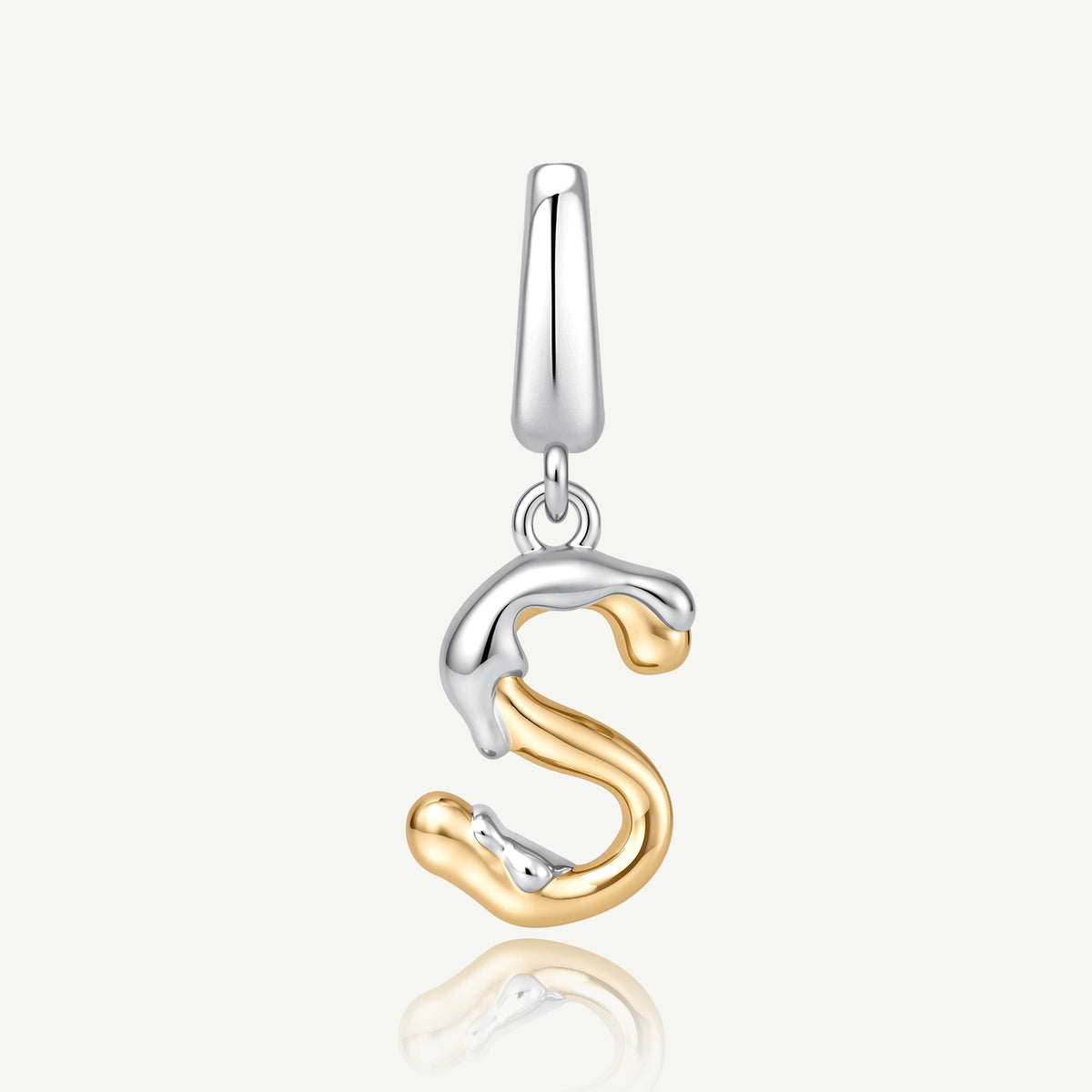 Molten Love Initial Charm Letter S Sterling
