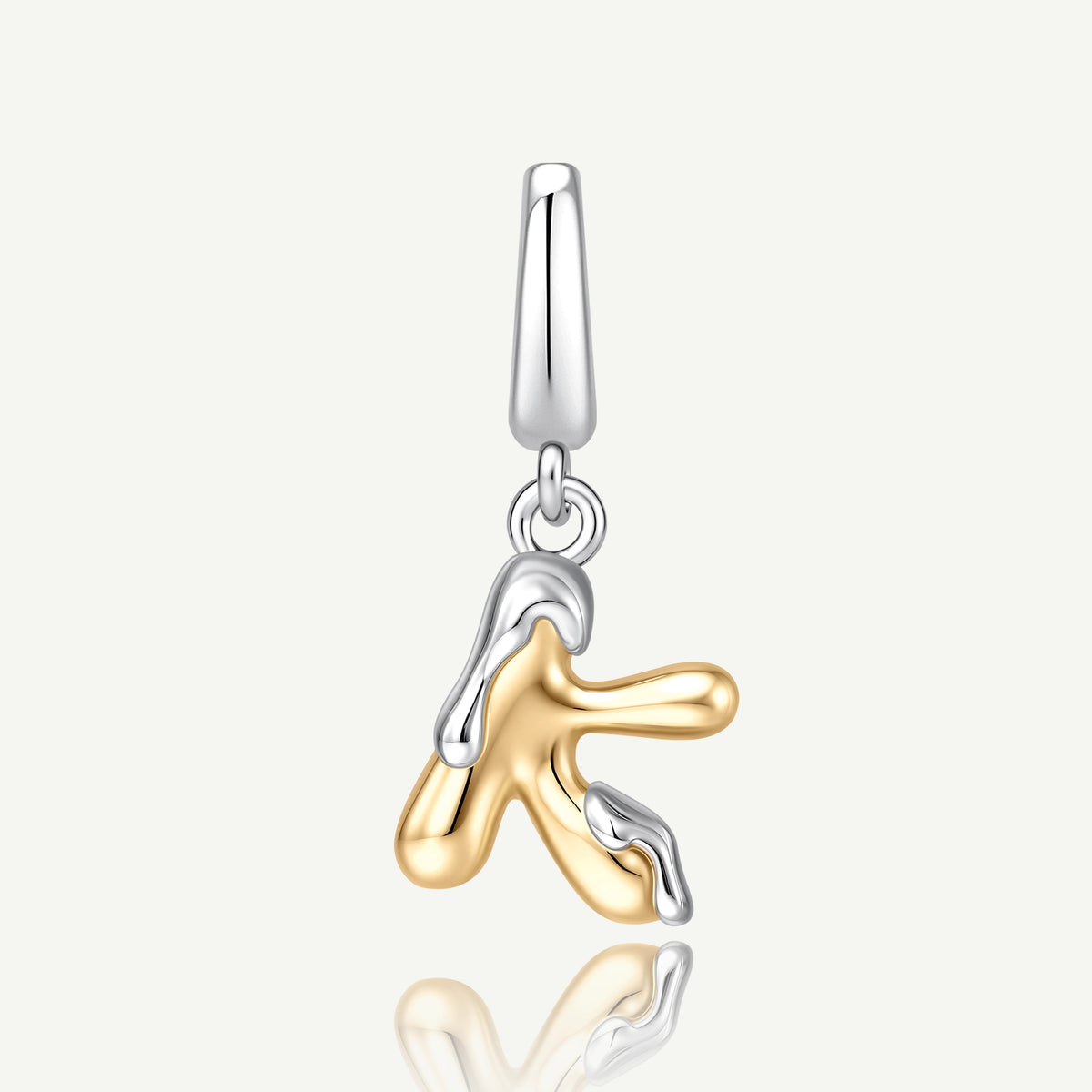 Molten Love Initial Charm Letter K Sterling