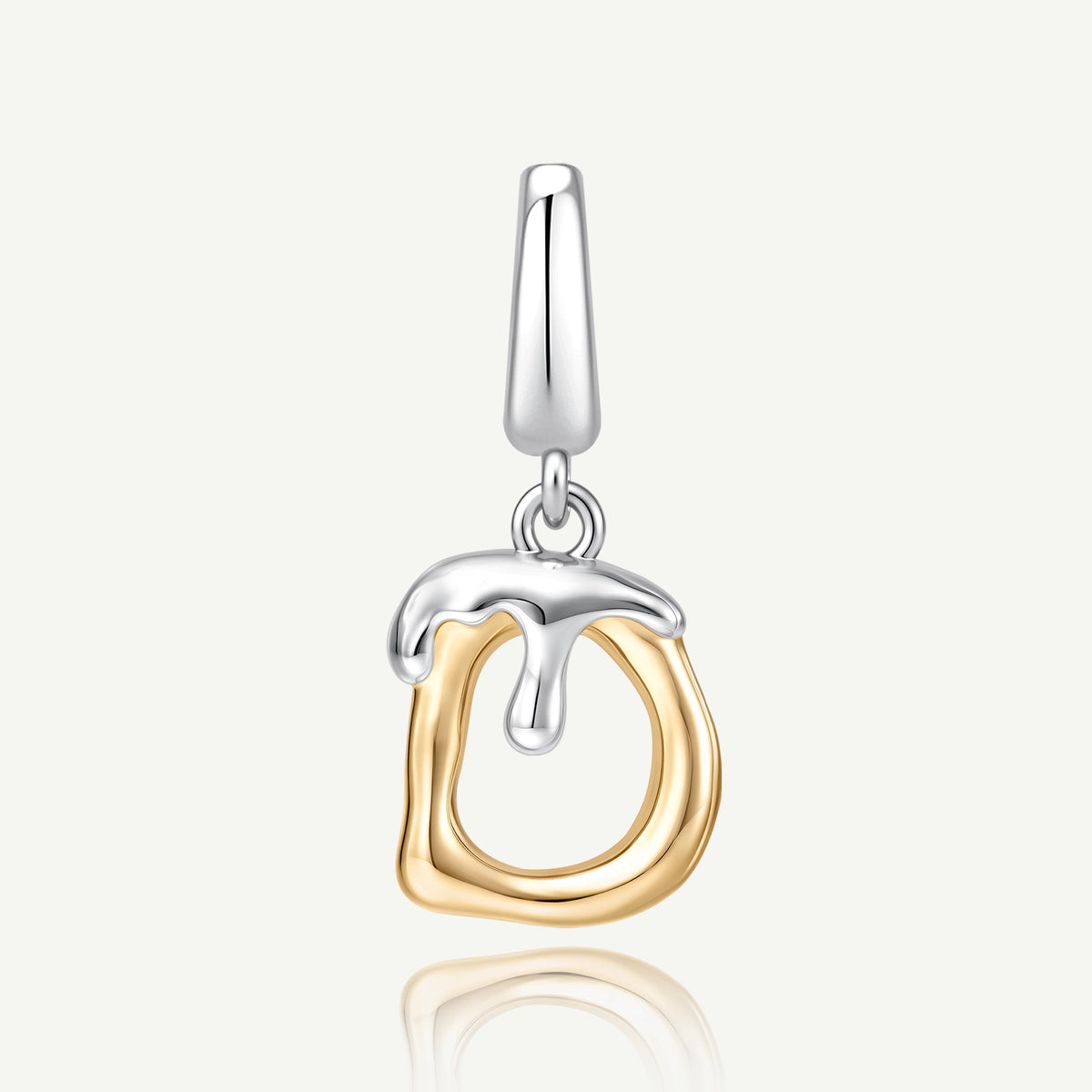 Molten Love Initial Charm Letter D Sterling
