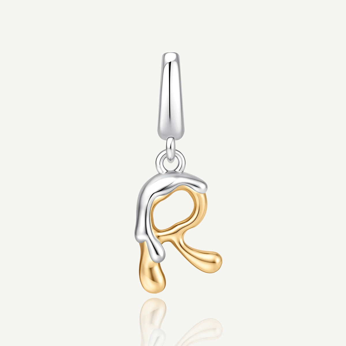 Molten Love Initial Charm Letter R Sterling