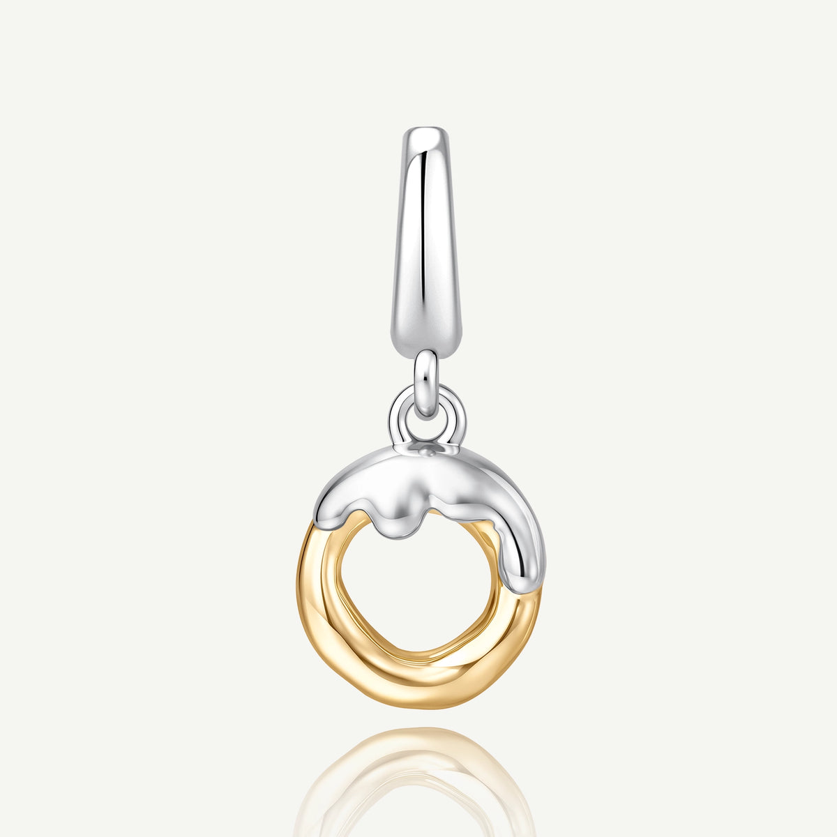 Molten Love Initial Charm Letter O in Sterling Silver