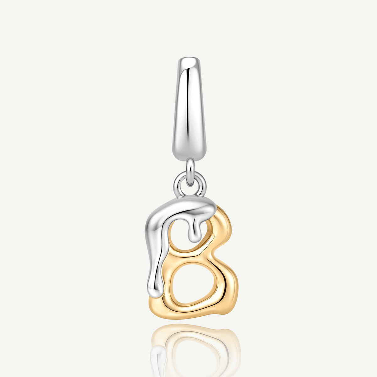 Molten Love Initial Charm Letter B Sterling