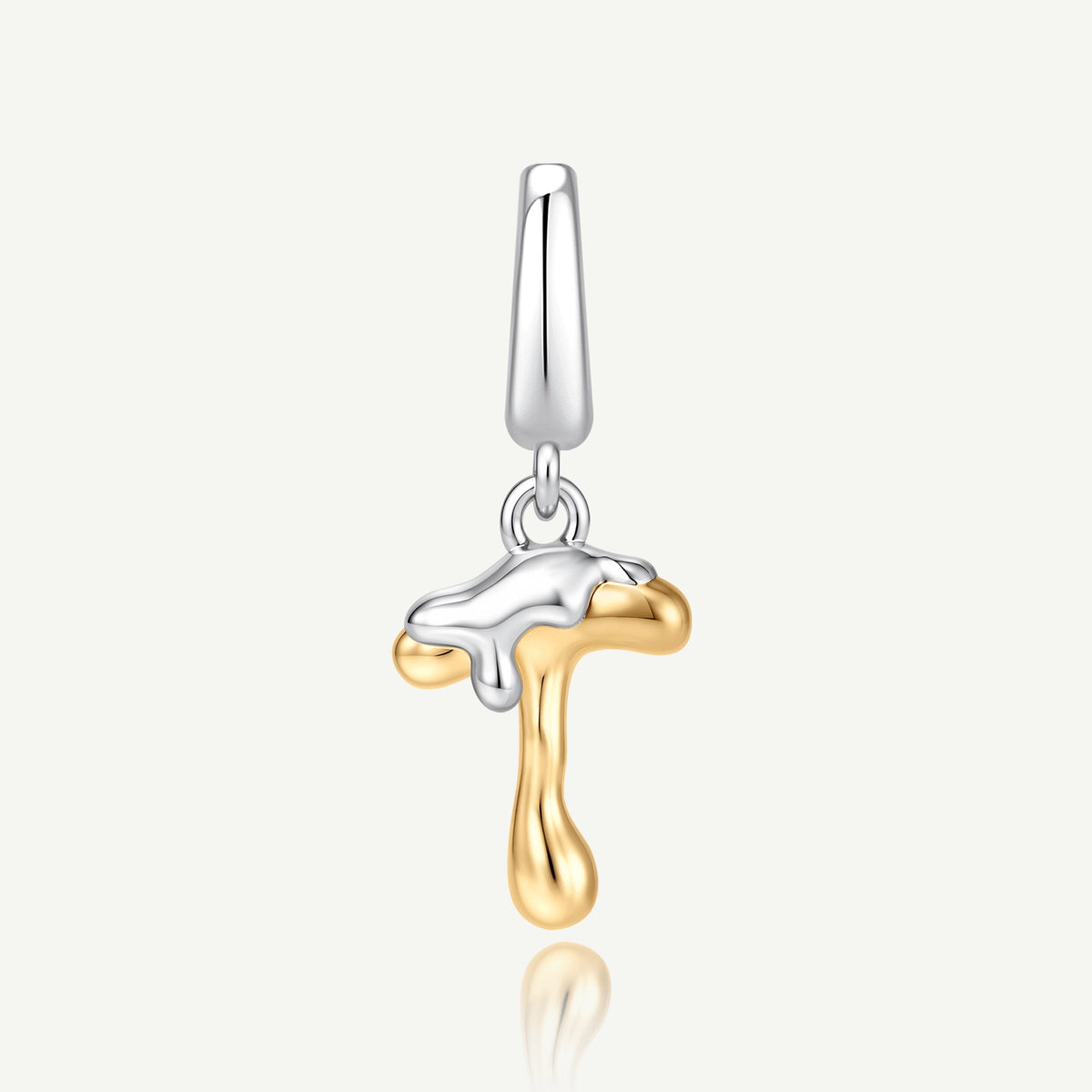 Molten Love Initial Charm Letter T Sterling