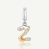 Molten Love Initial Charm Letter Z in Sterling Silver
