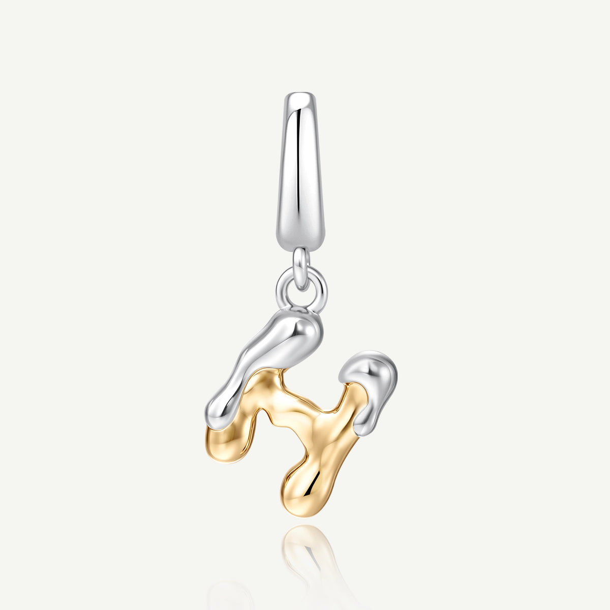 Molten Love Initial Charm Letter H Sterling