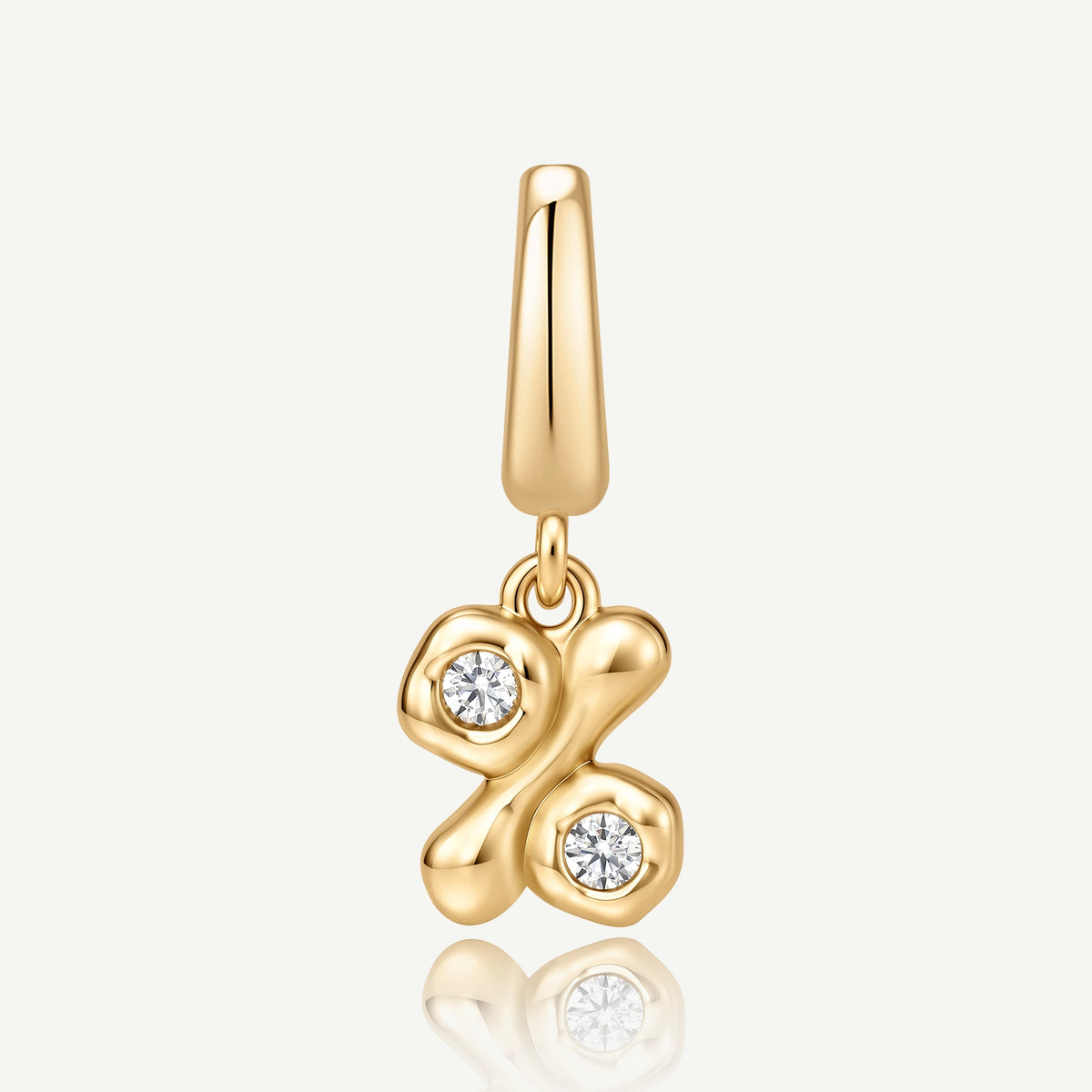 Molten Love Percentage Symbol Charm Sterling