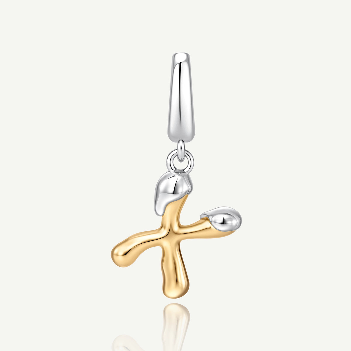 Molten Love Initial Charm Letter X Sterling
