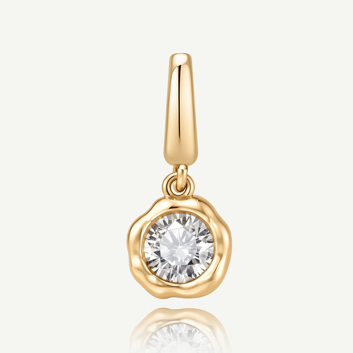 Molten Love Round Charm Sterling