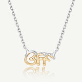 Molten Love BFF Letter Necklace in Sterling Silver