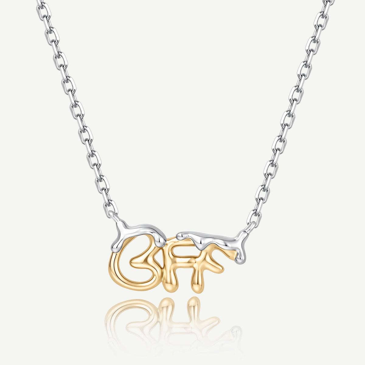 Molten Love BFF Letter Necklace Sterling