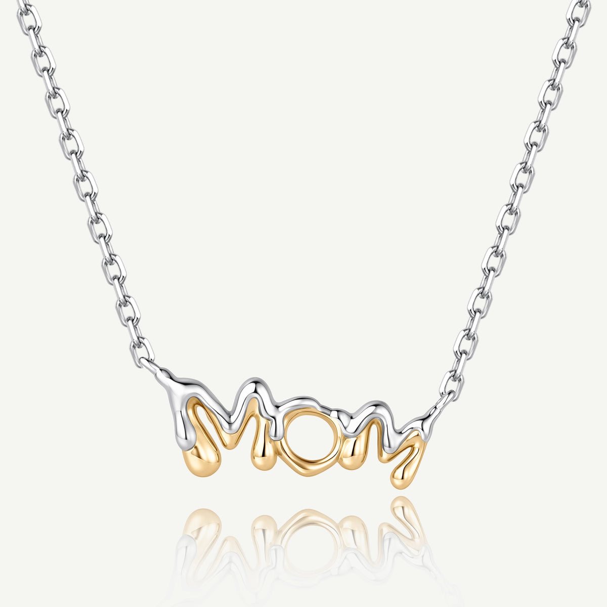 Molten Love MOM Letter Necklace Sterling