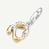Molten Love Initial Charm Letter G in Sterling Silver
