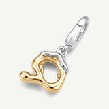 Molten Love Initial Charm Letter Q in Sterling Silver