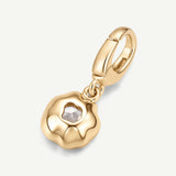 Molten Love Round Charm in Sterling Silver