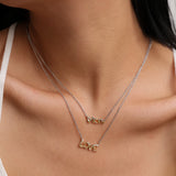 Molten Love LOVE Letter Necklace in Sterling Silver