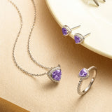 Balance Essential Silver Ring in Created Amethyst