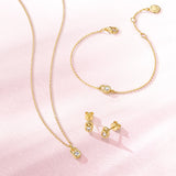 Promise Lock Silver Pendant Bracelet