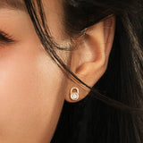 Promise Lock Silver Earrings