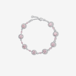FANCIME "Pink Addiction" Tennis Link Sterling Silver Bracelet  Main